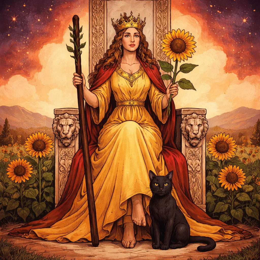 Queen of Wands Tarot Card Meaning